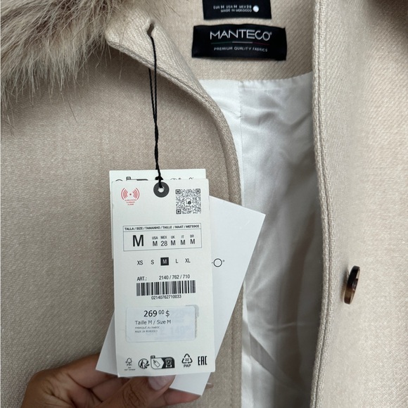 NEW! Zara coat with Manteco wool - Picture 6 of 8